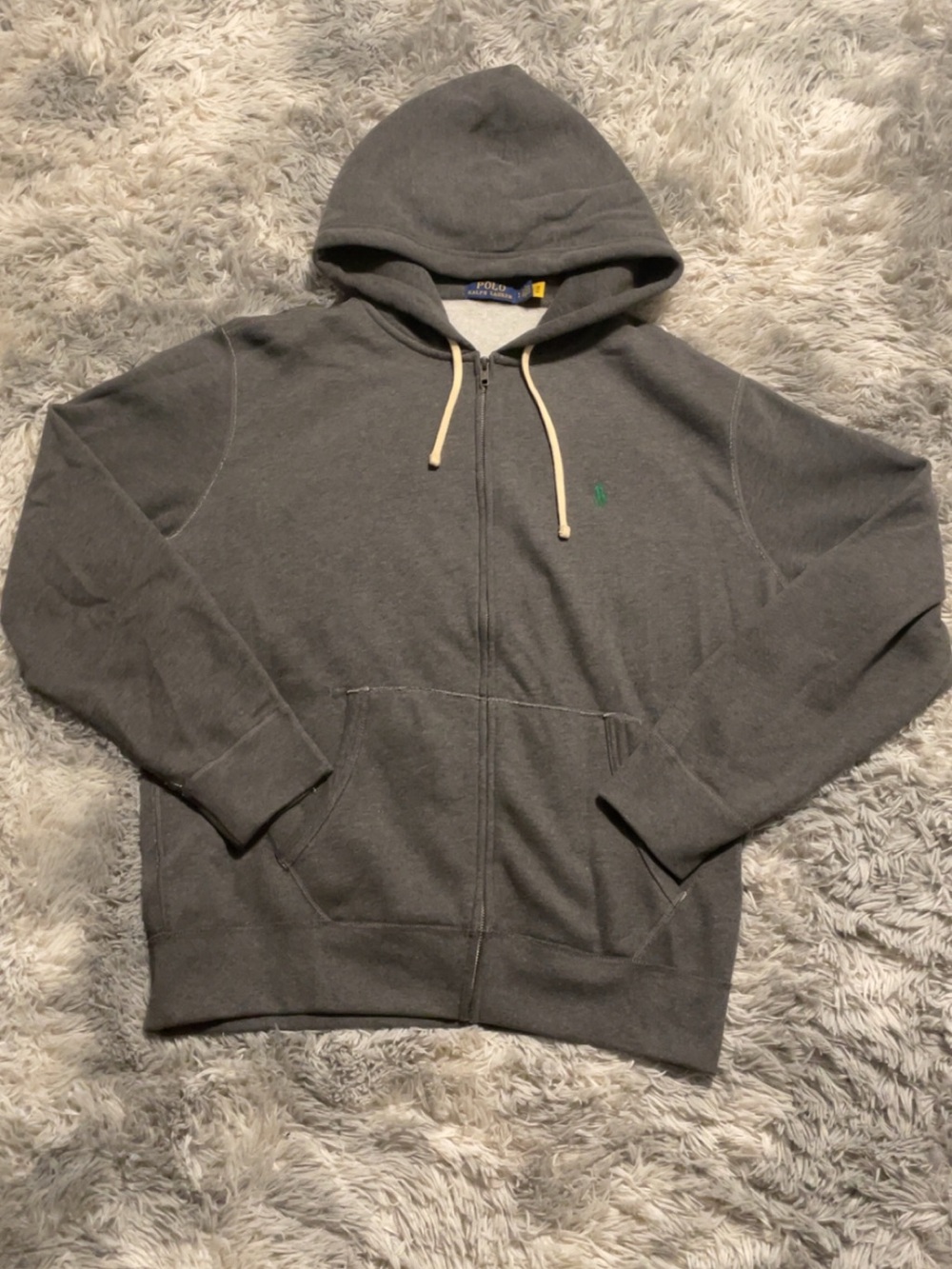 Ralph Lauren Gray Hoodie with green horseman